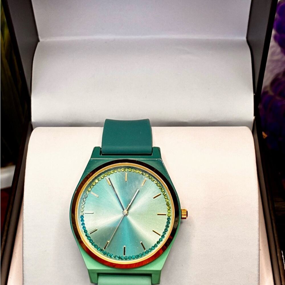 INC International Concepts Teal and Gold Women's Watch